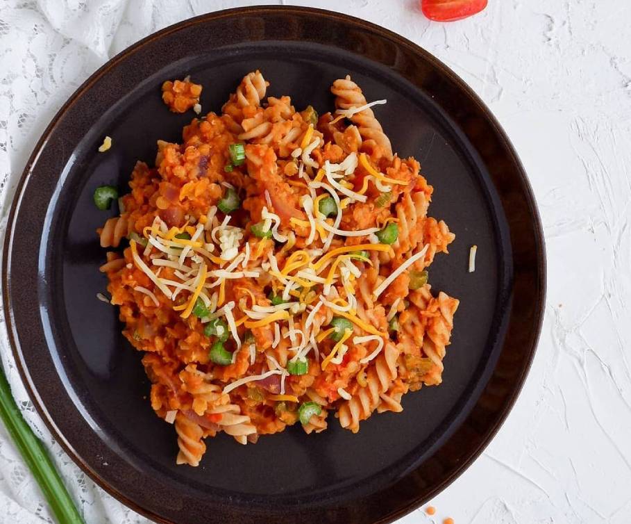 Lazyfitgirl Recept Volkoren Pasta Met Een Saus Van Rode Linzen