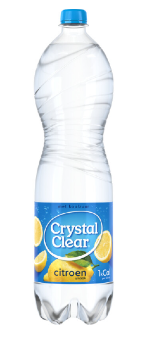 Crystal clear sparkling lemon (fles, met prik)