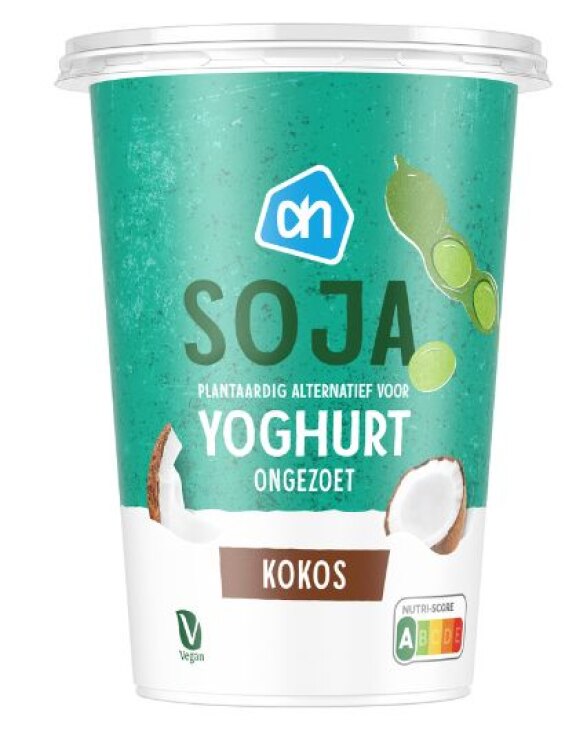 AH plantaardig variatie yoghurt soja kokos