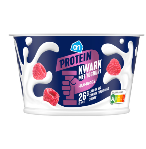 AH protein kwark met yoghurt framboos