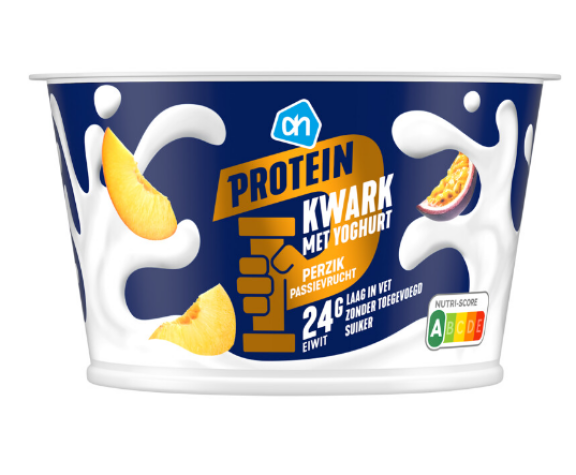 AH protein kwark met yoghurt perzik passie