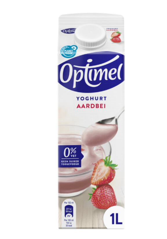 Optimel magere yoghurt aardbei